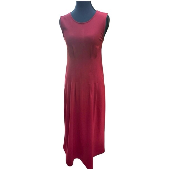 J.Crew NEW Nadia in Ponte Midi Dress Bordeaux  Sz 2 - Picture 3 of 5